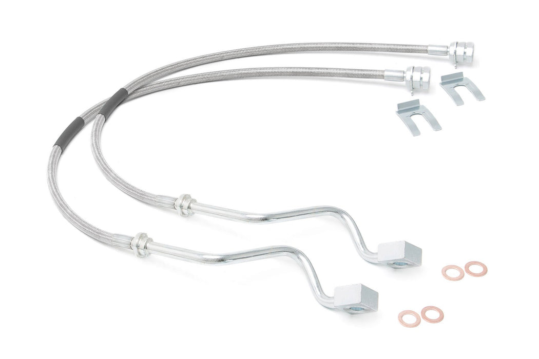 Rough Country Brake Lines - Stainless - FR - 4-8 Inch Lift | Ford F-250/F-350 Super Duty (99-04)