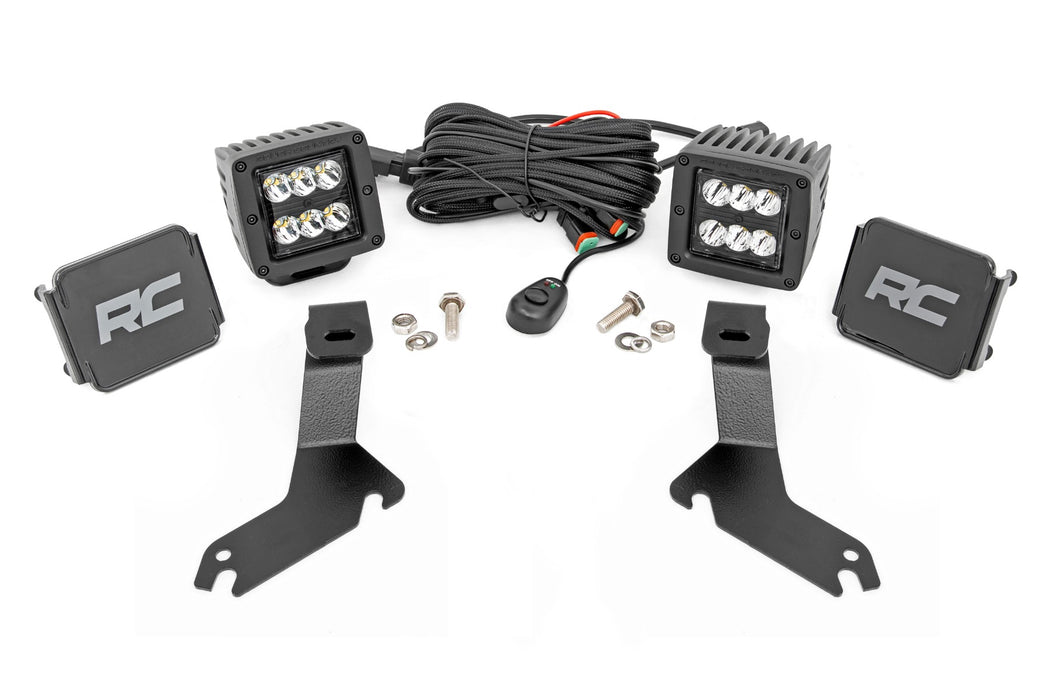 LED Light Kit - Ditch Mount - 2 inch Black Pair - Spot - Chevy Silverado 1500 (99-06)