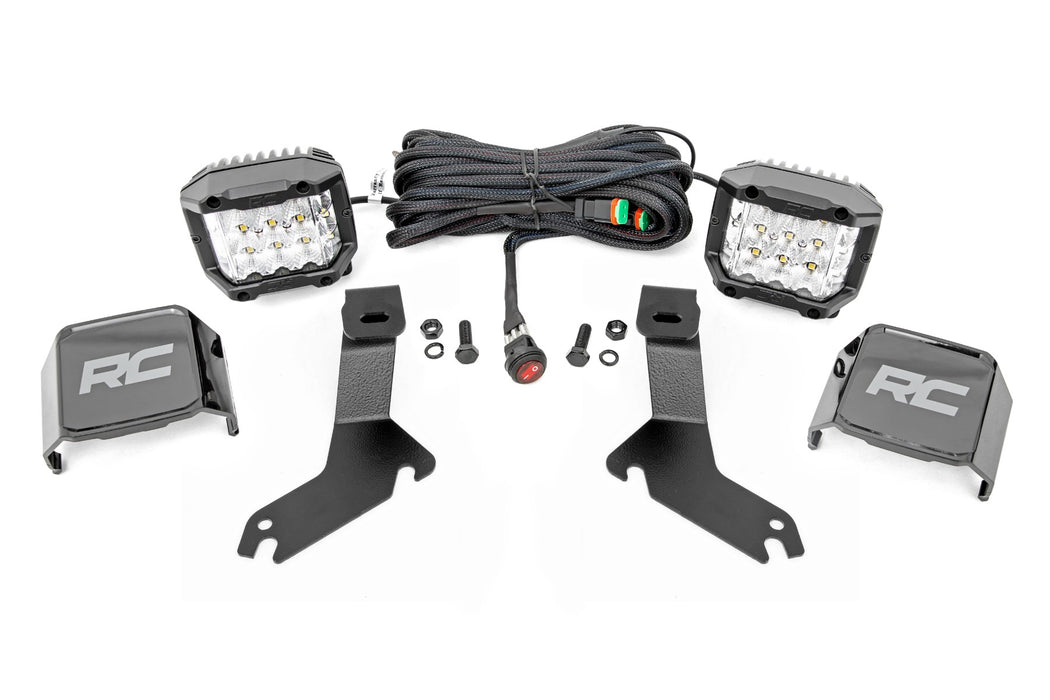 LED Light Kit - Ditch Mount - 3 inch OSRAM - Wide - Chevy Silverado 1500 (99-06)