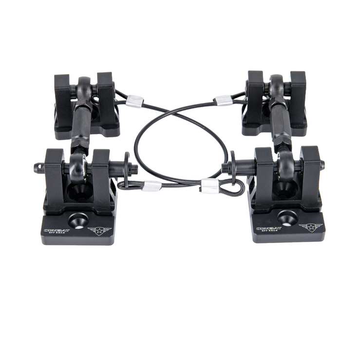 Combat Off Road Off-the-Turnbuckle Billet Aluminum Hood Latches - Black Out Series | Jeep Wrangler JK/JL & Gladiator JT (07-26) | P/N 99-1091