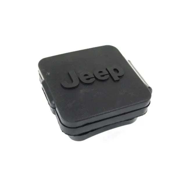 Hitch Receiver Plug, 2 in, Black Jeep Logo, Right Hinge