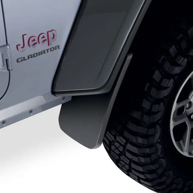 Molded Front Splash Guards, Narrow Body, Black, Set of 2