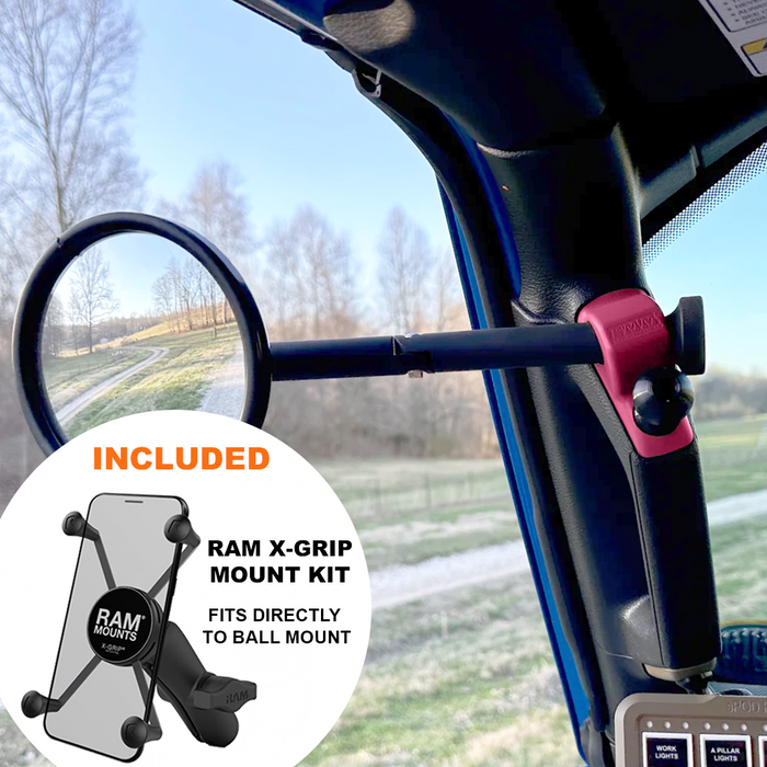 JL/JLU A-Pillar Side Jeep Mirrors with Base Mount Driver AND Passenger