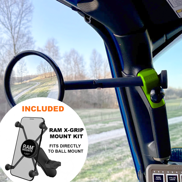 **2024** Gladiator / JT A-Pillar Side Jeep Mirrors with Base Mount Driver AND Passenger (Copy)