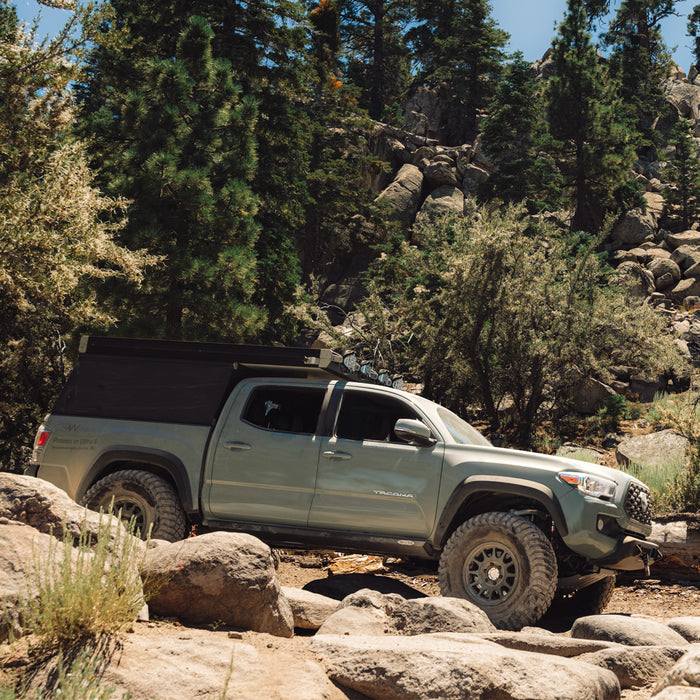 Tacoma Rock Sliders For 05-23 Toyota Tacoma Standard Bed Black Powdercoat Steel Rock Slide Engineering