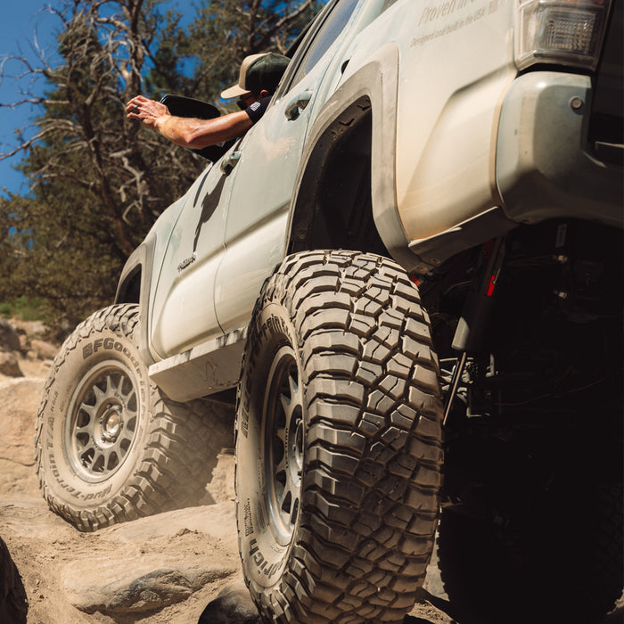 Tacoma Rock Sliders For 05-23 Toyota Tacoma Standard Bed Black Powdercoat Steel Rock Slide Engineering