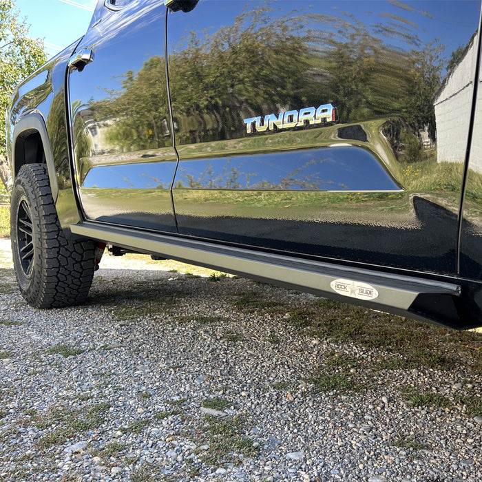 Tundra Rock Sliders Drivers Side Sub Part For 22-24 Toyota Tundra Black Powdercoat Steel Rock Slide Engineering