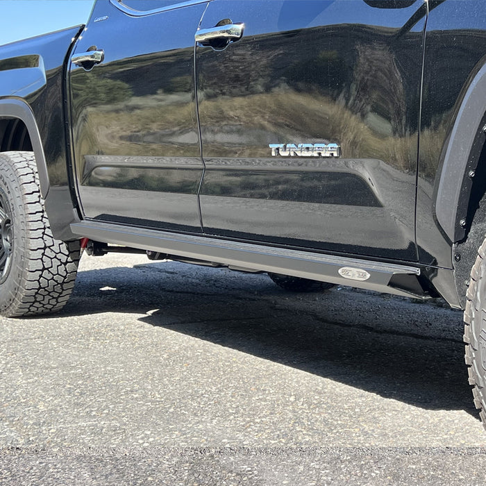 Tundra Rock Sliders For 22-24 Toyota Tundra Black Powdercoat Steel Rock Slide Engineering