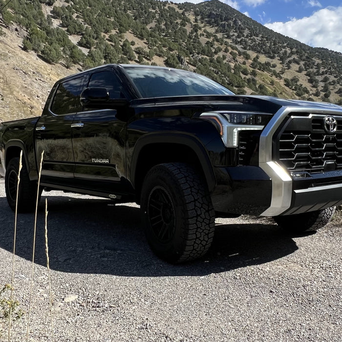 Tundra Rock Sliders For 22-24 Toyota Tundra Black Powdercoat Steel Rock Slide Engineering