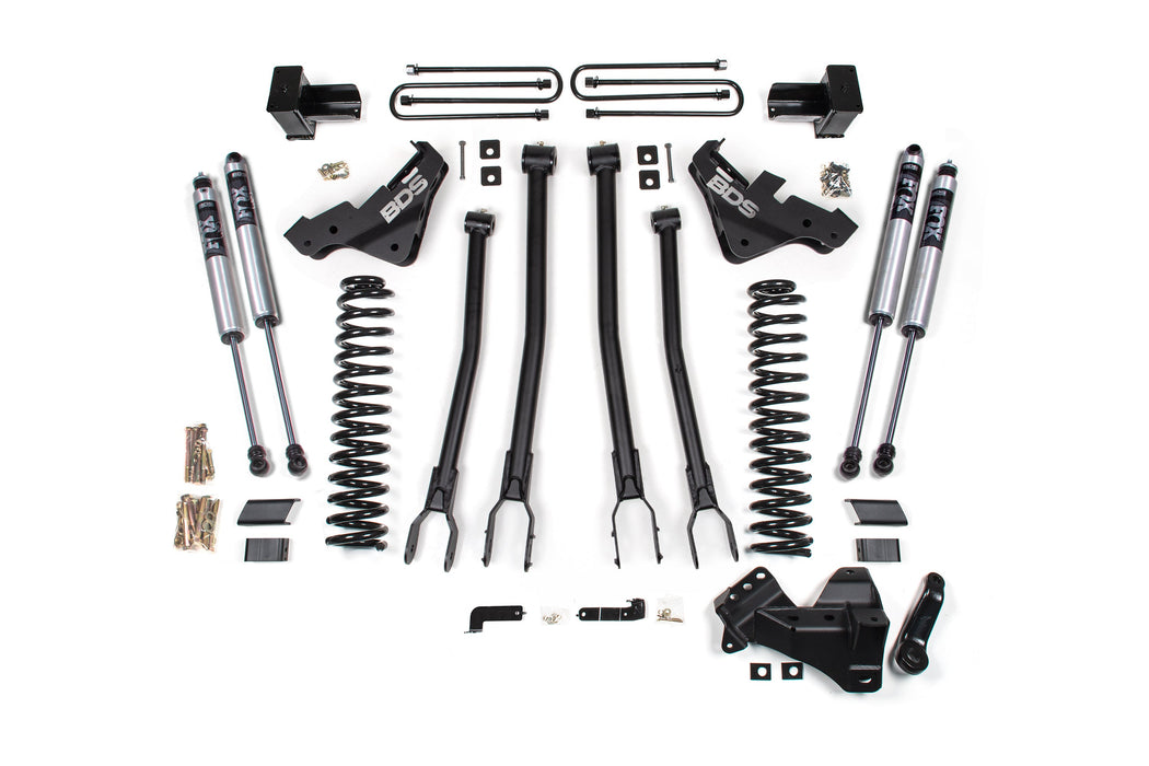 BDS 20-22 Ford F-450 4WD 4" 4-Link Suspension Lift Kit, 3.5" Rear, Block - NX2 Nitro Series Shocks Front and Rear