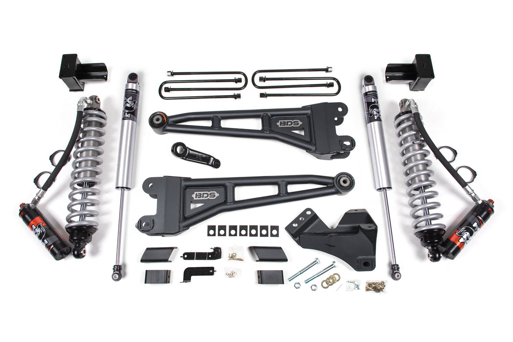 BDS 23-25 Ford F-450 4WD 4" Radius Arm Suspension Lift Kit, 3.5" Rear, Block - Fox 2.5 Performance Elite Series C/O Front, Fox 2.5 IFP Performance Series Rear