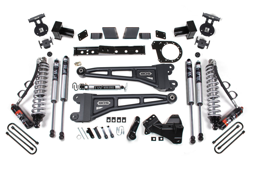 BDS 20-22 Ford F-250/F-350 4WD 7" Radius Arm Suspension Lift Kit, 5" Rear, Block, Diesel - Fox 2.5 Performance Elite Series C/O Front, Fox 2.0 IFP Performance Series Aux Front, Fox 2.0 IFP Performance Series Rear