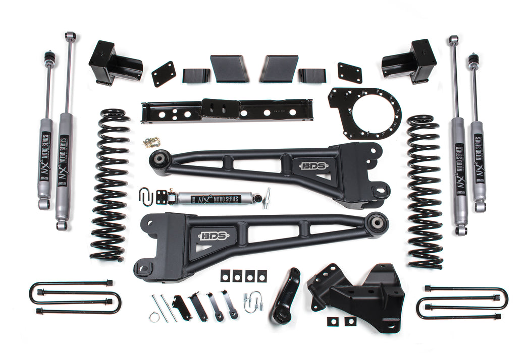 BDS 7" Lift Kit | w/ Radius Arm Ford F250/F350 Super Duty 20-22 4WD Diesel 6" Block Kit