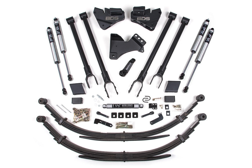 BDS 5" Lift Kit | w/ 4-Link Ford F250/F350 Super Duty 20-22 4WD Diesel Leaf Springs