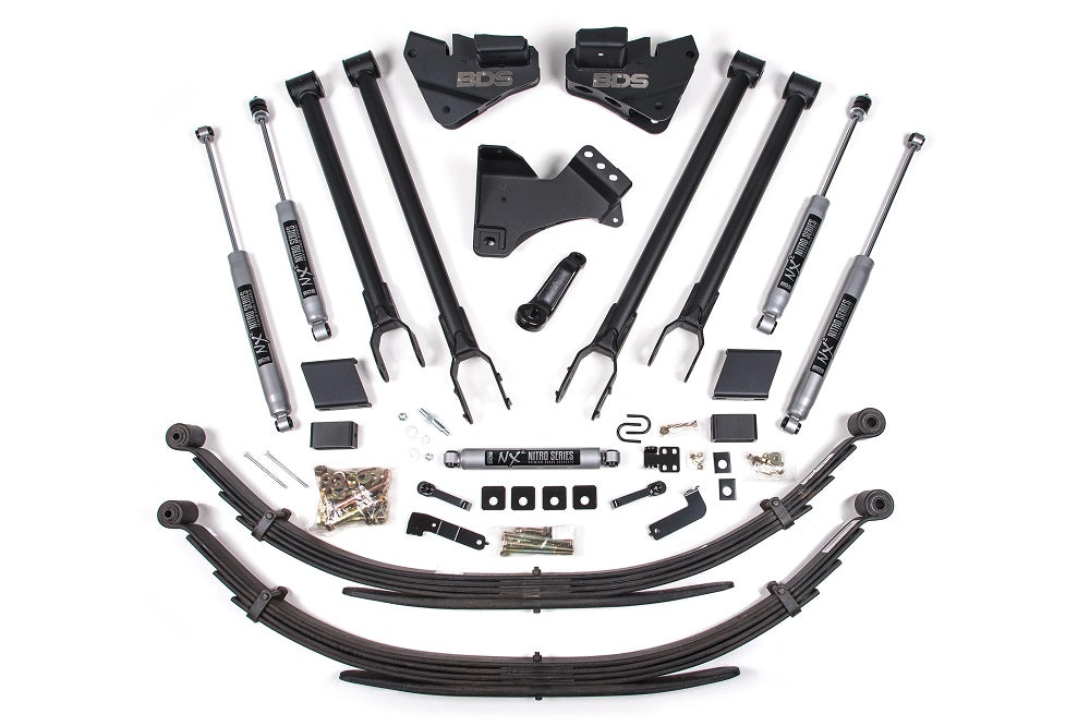 BDS 5" Lift Kit | w/ 4-Link Ford F250/F350 Super Duty 20-22 4WD Gas Leaf Springs