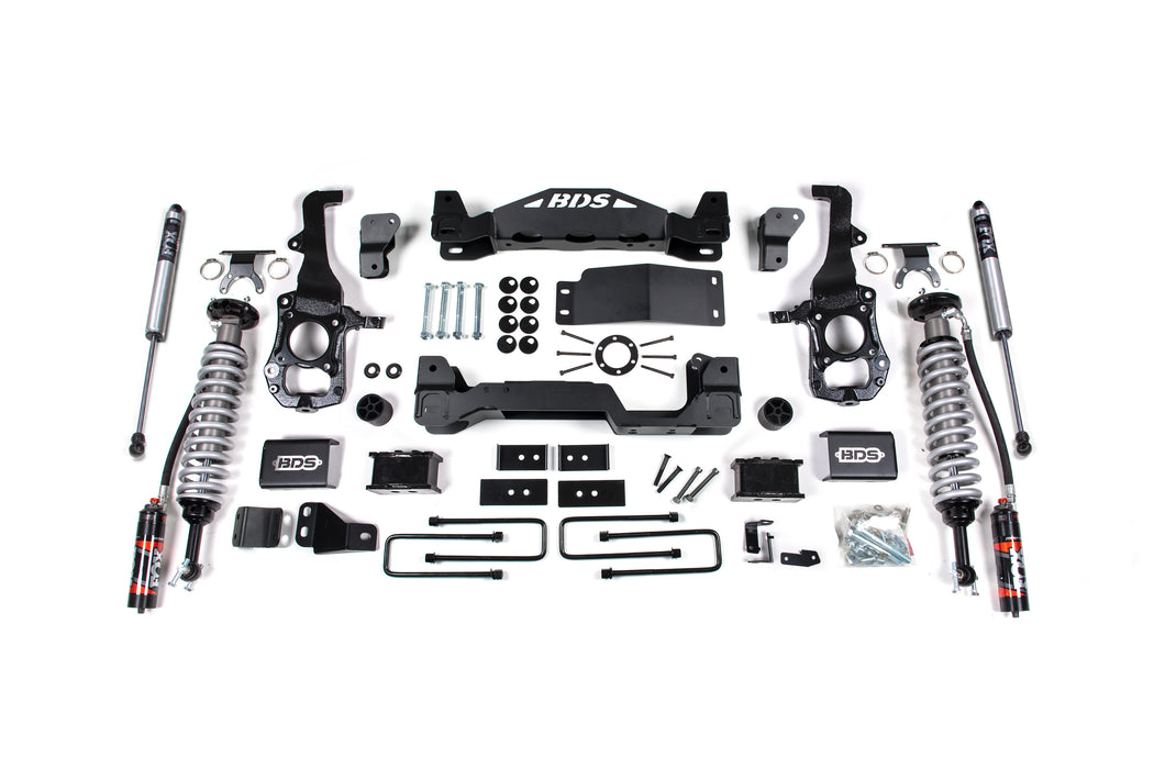 BDS 4" Lift Kit | FOX 2.5 Performance Elite Coil-Over Ford F150 21-24 4WD 3" Block