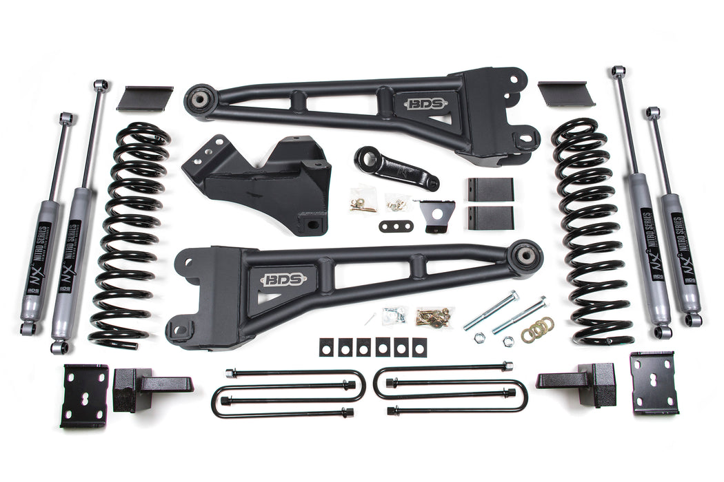 BDS 4" Lift Kit | w/ Radius Arm Ford F250/F350 Super Duty 11-16 4WD Gas Leaf Springs
