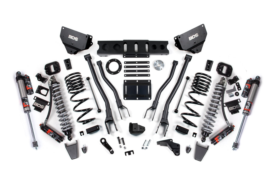 BDS 14-18 Ram 2500 4WD 4" 4-Link Suspension Lift Kit, 2.5" Rear, Coil Spring, Diesel - Fox 2.5 Performance Elite Series C/O Front, Fox 2.5 Performance Elite Series Rear