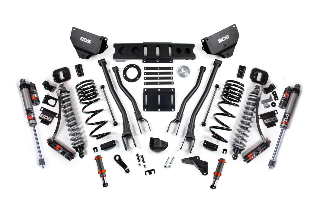 BDS 14-18 Ram 2500 4WD 4" 4-Link Suspension Lift Kit, 2.5" Rear, Coil Spring, Diesel - Fox 2.5 Performance Elite Series C/O Front, FOX 2.0 Front Bump, Fox 2.5 Performance Elite Series Rear