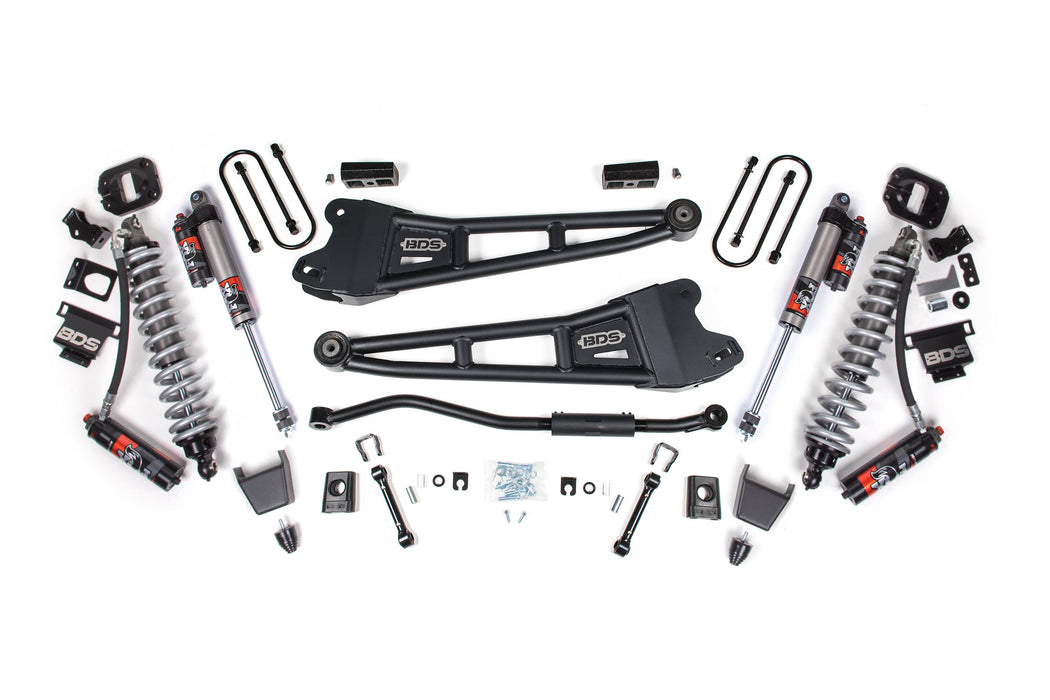 BDS 13-18 Ram 3500 4WD 3" Radius Arm Suspension Lift Kit, 2" Rear, Block, Diesel - Fox 2.5 Performance Elite Series C/O Front, Fox 2.5 Performance Elite Series Rear
