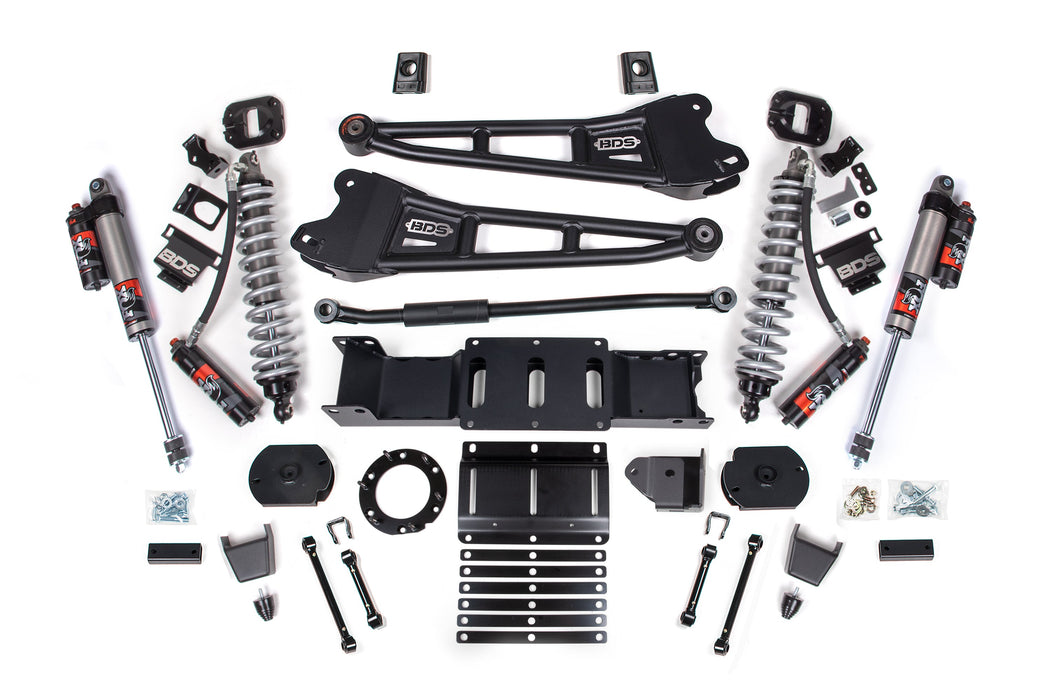 BDS 19-25 Ram 2500 4WD 3" Radius Arm Suspension Lift Kit, 1.25" Rear, Coil Spacer, Diesel - Fox 2.5 Performance Elite Series C/O Front, Fox 2.5 Performance Elite Series Rear