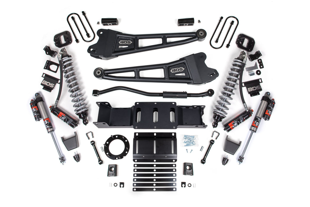 BDS 19-24 Ram 3500 4WD 3" Radius Arm Suspension Lift Kit, 2" Rear, Block w/Overload, 6 Bolt Diesel - Fox 2.5 Performance Elite Series C/O Front, Fox 2.5 Performance Elite Series Rear
