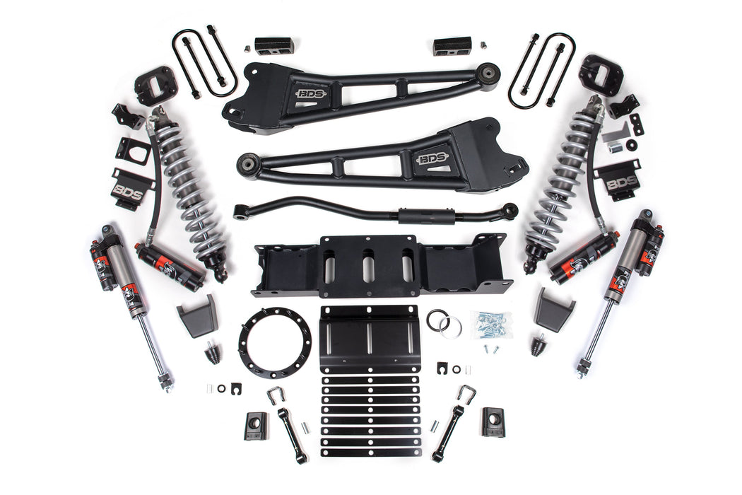 BDS 19-25 Ram 3500 4WD 3" Radius Arm Suspension Lift Kit, 2" Rear, Block w/o Overload, 6 Bolt Diesel - Fox 2.5 Performance Elite Series C/O Front, Fox 2.5 Performance Elite Series Rear