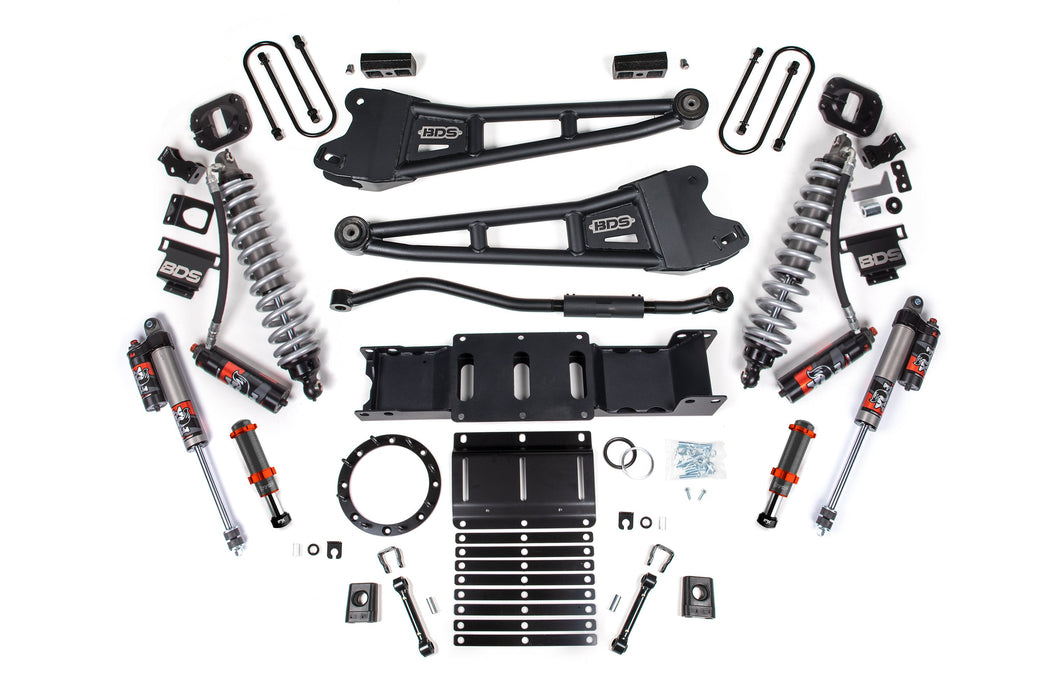 BDS 19-24 Ram 3500 4WD 3" Radius Arm Suspension Lift Kit, 2" Rear, Block w/o Overload, 6 Bolt Diesel - Fox 2.5 Performance Elite Series C/O Front, FOX 2.0 Front Bump, Fox 2.5 Performance Elite Series Rear