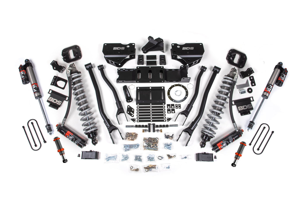 BDS 19-24 Ram 3500 4WD 4" 4-Link Suspension Lift Kit, 2" Rear, Block w/ Overload, 6 Bolt Diesel - Fox 2.5 Performance Elite Series C/O Front, FOX 2.0 Front Bump, Fox 2.5 Performance Elite Series Rear