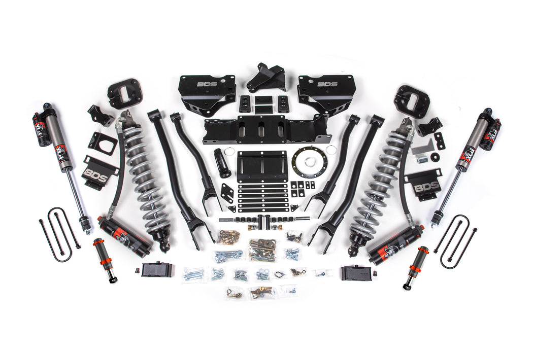 BDS 19-24 Ram 3500 4WD 4" 4-Link Suspension Lift Kit, 2" Rear, Block w/o Overload, 8 Bolt Diesel - Fox 2.5 Performance Elite Series C/O Front, FOX 2.0 Front Bump, Fox 2.5 Performance Elite Series Rear