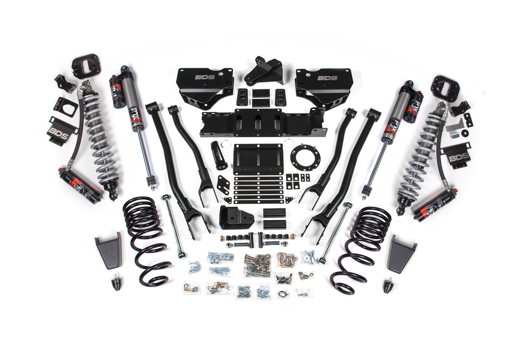 BDS 19-24 Ram 2500 4WD 4" 4-Link Suspension Lift Kit, 2.5" Rear, Coil Spring, Diesel - Fox 2.5 Performance Elite Series C/O Front, Fox 2.5 Performance Elite Series Rear