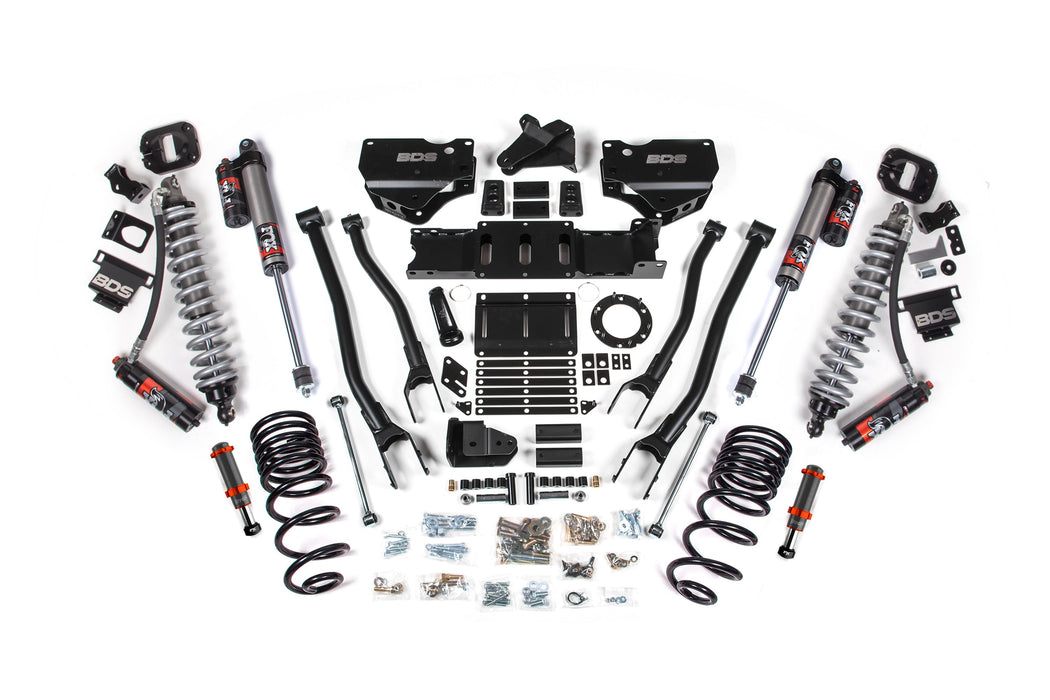BDS 19-24 Ram 2500 4WD 4" 4-Link Suspension Lift Kit, 2.5" Rear, Coil Spring, Diesel - Fox 2.5 Performance Elite Series C/O Front, FOX 2.0 Front Bump, Fox 2.5 Performance Elite Series Rear