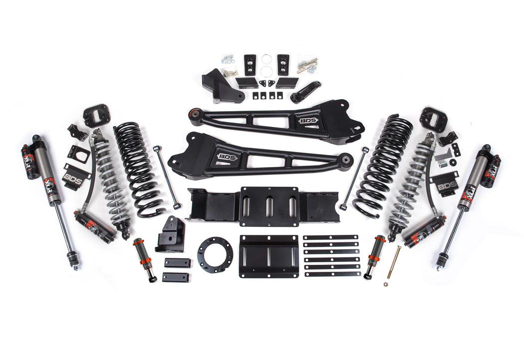 BDS 19-24 Ram 2500 4WD 6" Radius Arm Suspension Lift Kit, 4.5" Rear, Coil Spring, Diesel - Fox 2.5 Performance Elite Series C/O Front, FOX 2.0 Front Bump, Fox 2.5 Performance Elite Series Rear