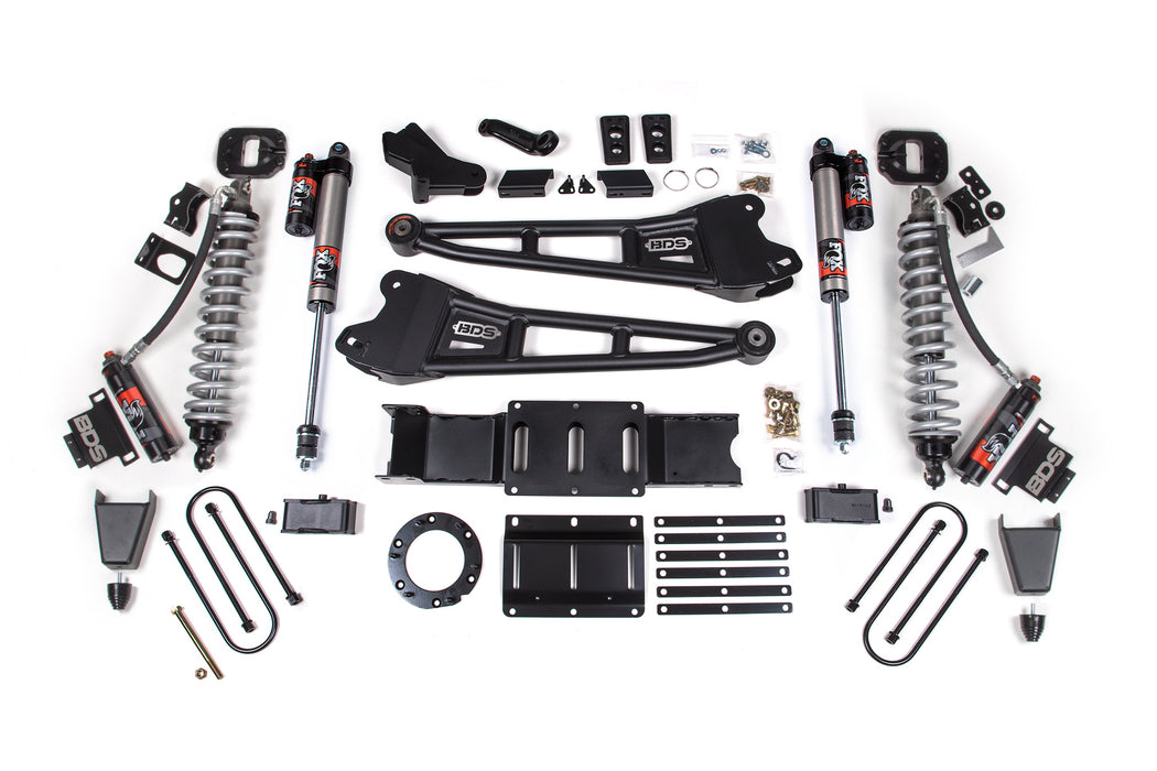 BDS 19-24 Ram 3500 4WD 6" Radius Arm Suspension Lift Kit, 5" Rear, Block w/o Overload, 6 Bolt Diesel - Fox 2.5 Performance Elite Series C/O Front, Fox 2.5 Performance Elite Series Rear