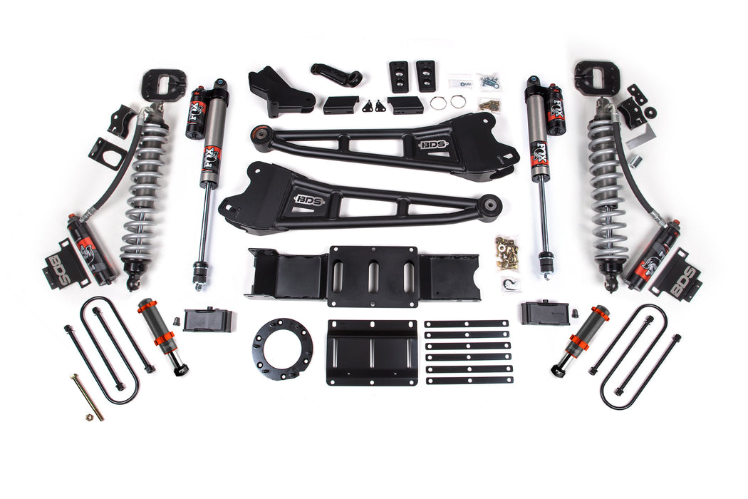 BDS 19-24 Ram 3500 4WD 6" Radius Arm Suspension Lift Kit, 5" Rear, Block w/o Overload, 6 Bolt Diesel - Fox 2.5 Performance Elite Series C/O Front, FOX 2.0 Front Bump, Fox 2.5 Performance Elite Series Rear