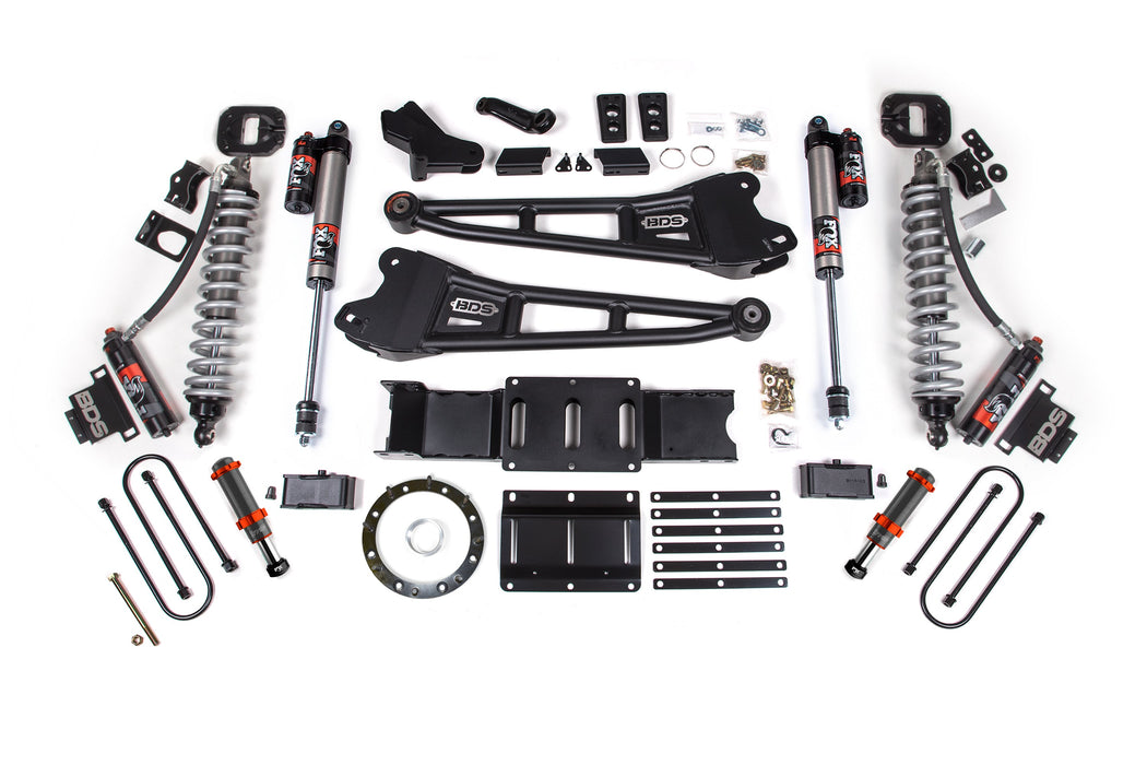 BDS 19-24 Ram 3500 4WD 6" Radius Arm Suspension Lift Kit, 5" Rear, Block w/ Overload, 6 Bolt Diesel - Fox 2.5 Performance Elite Series C/O Front, FOX 2.0 Front Bump, Fox 2.5 Performance Elite Series Rear