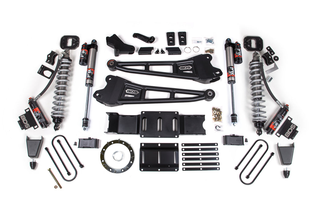 BDS 19-24 Ram 3500 4WD 6" Radius Arm Suspension Lift Kit, 5" Rear, Block w/ Overload, 8 Bolt Diesel - Fox 2.5 Performance Elite Series C/O Front, Fox 2.5 Performance Elite Series Rear