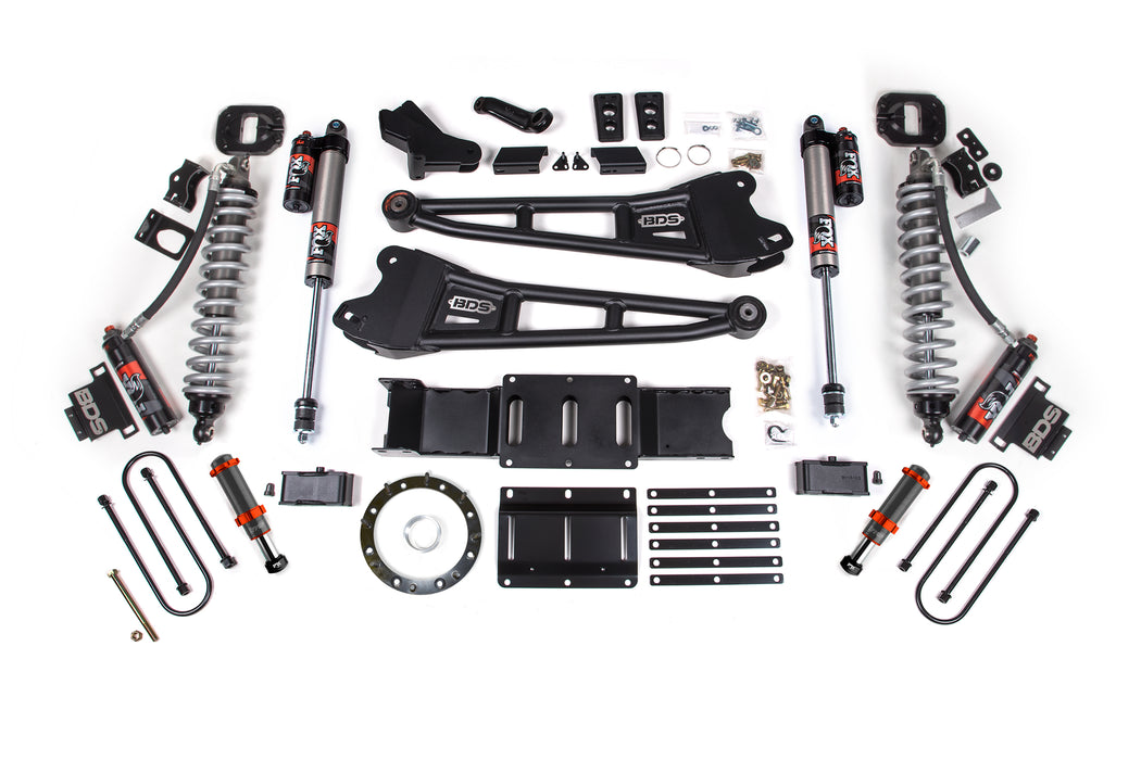 BDS 19-24 Ram 3500 4WD 6" Radius Arm Suspension Lift Kit, 5" Rear, Block w/ Overload, 8 Bolt Diesel - Fox 2.5 Performance Elite Series C/O Front, FOX 2.0 Front Bump, Fox 2.5 Performance Elite Series Rear
