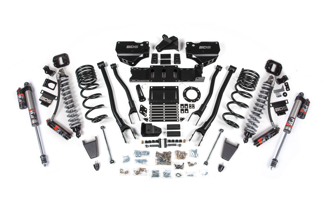 BDS 19-24 Ram 2500 4WD 6" 4-Link Suspension Lift Kit, 4.5" Rear, Coil Spring, Diesel - Fox 2.5 Performance Elite Series C/O Front, Fox 2.5 Performance Elite Series Rear