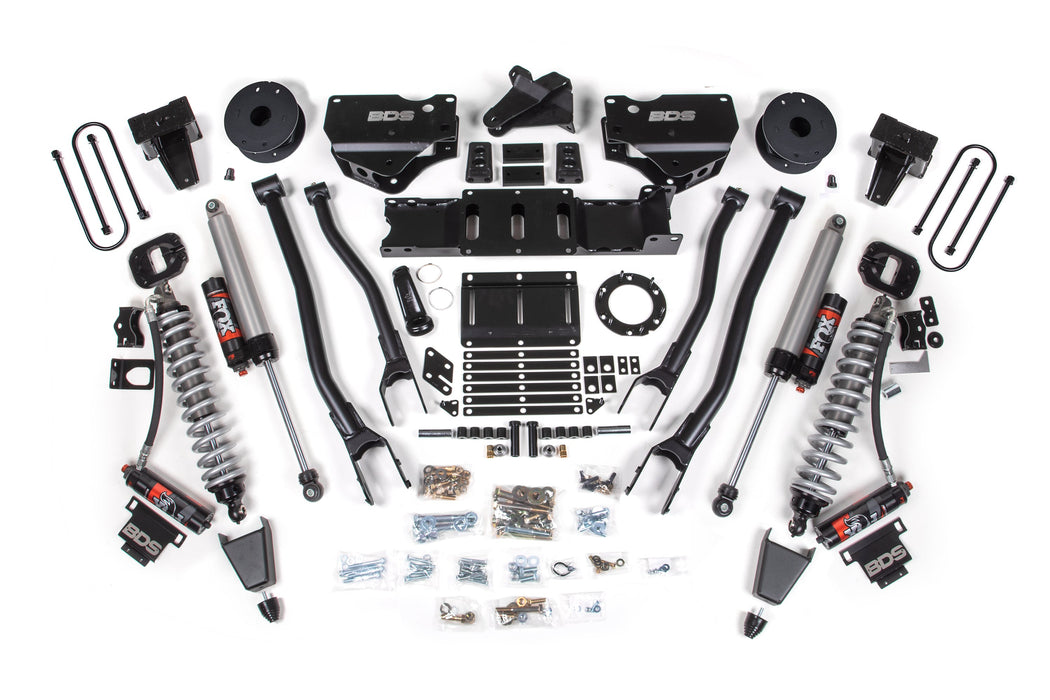 BDS 19-24 Ram 3500 4WD 6" 4-Link Suspension Lift Kit, 5" Rear, Block w/o Overload, 6 Bolt Diesel - Fox 2.5 Performance Elite Series C/O Front, FOX 2.0 Front Bump, Fox 2.5 Performance Elite Series Rear