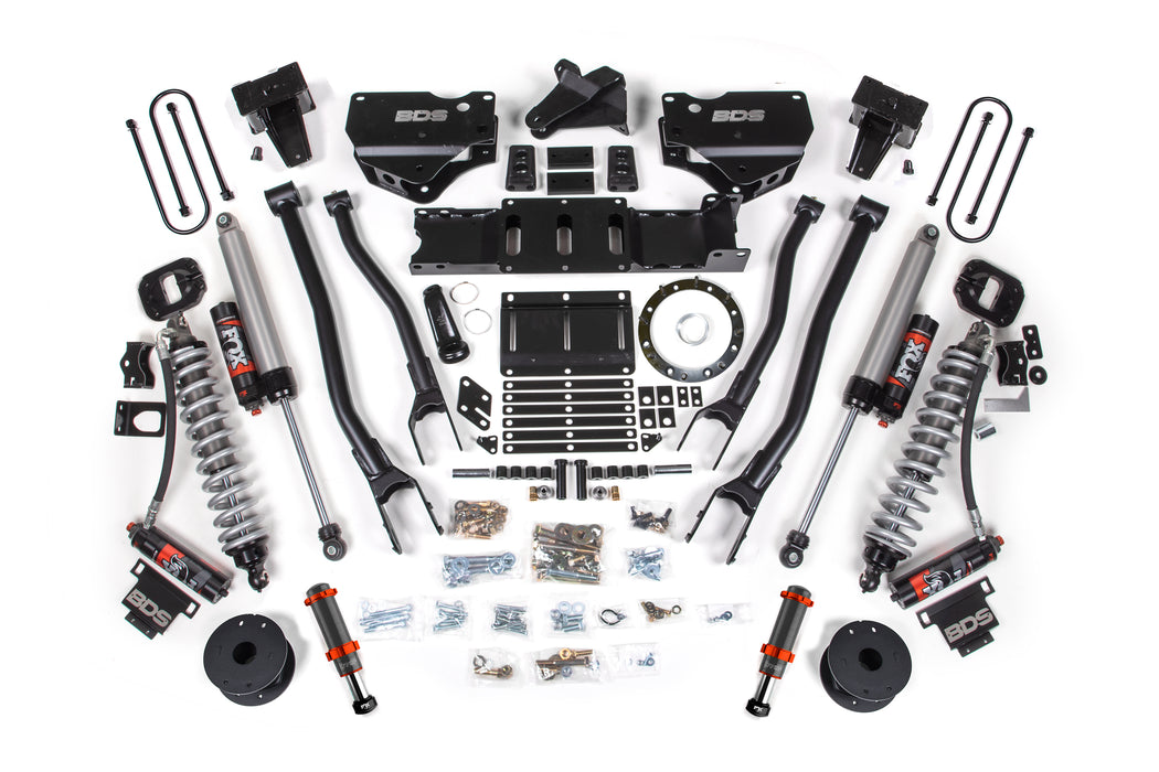 BDS 19-24 Ram 3500 4WD 6" 4-Link Suspension Lift Kit, 5" Rear, Block w/ Overload, 8 Bolt Diesel - Fox 2.5 Performance Elite Series C/O Front, FOX 2.0 Front Bump, Fox 2.5 Performance Elite Series Rear