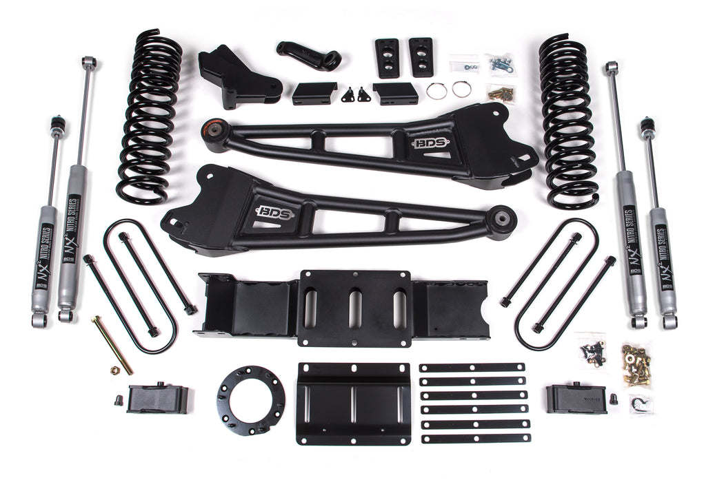 BDS 4" Lift Kit | w/ Radius Arm Ram 3500 19-24 4WD Gas Without Factory Rear Overload Leaf