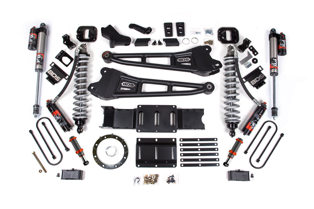 BDS 19-24 Ram 3500 4WD 4" Radius Arm Suspension Lift Kit, 2" Rear, Block w/ Overload, 6 Bolt Diesel - Fox 2.5 Performance Elite Series C/O Front, FOX 2.0 Front Bump, Fox 2.5 Performance Elite Series Rear