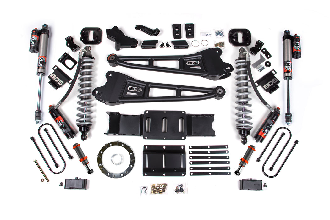 BDS 19-24 Ram 3500 4WD 4" Radius Arm Suspension Lift Kit, 2" Rear, Block w/o Overload, 8 Bolt Diesel - Fox 2.5 Performance Elite Series C/O Front, FOX 2.0 Front Bump, Fox 2.5 Performance Elite Series Rear