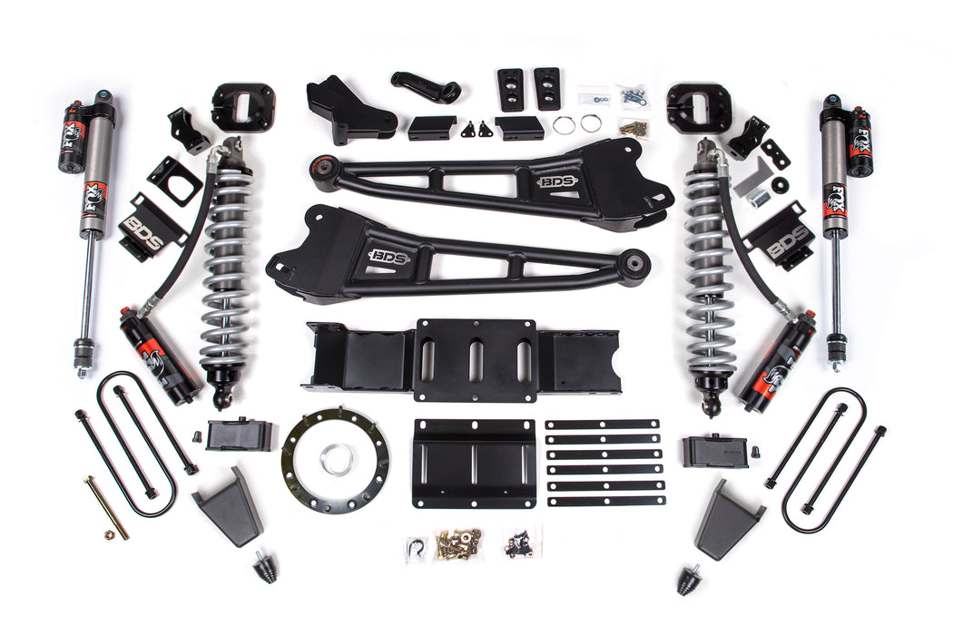 BDS 19-24 Ram 3500 4WD 4" Radius Arm Suspension Lift Kit, 2" Rear, Block w/ Overload, 8 Bolt Diesel - Fox 2.5 Performance Elite Series C/O Front, Fox 2.5 Performance Elite Series Rear