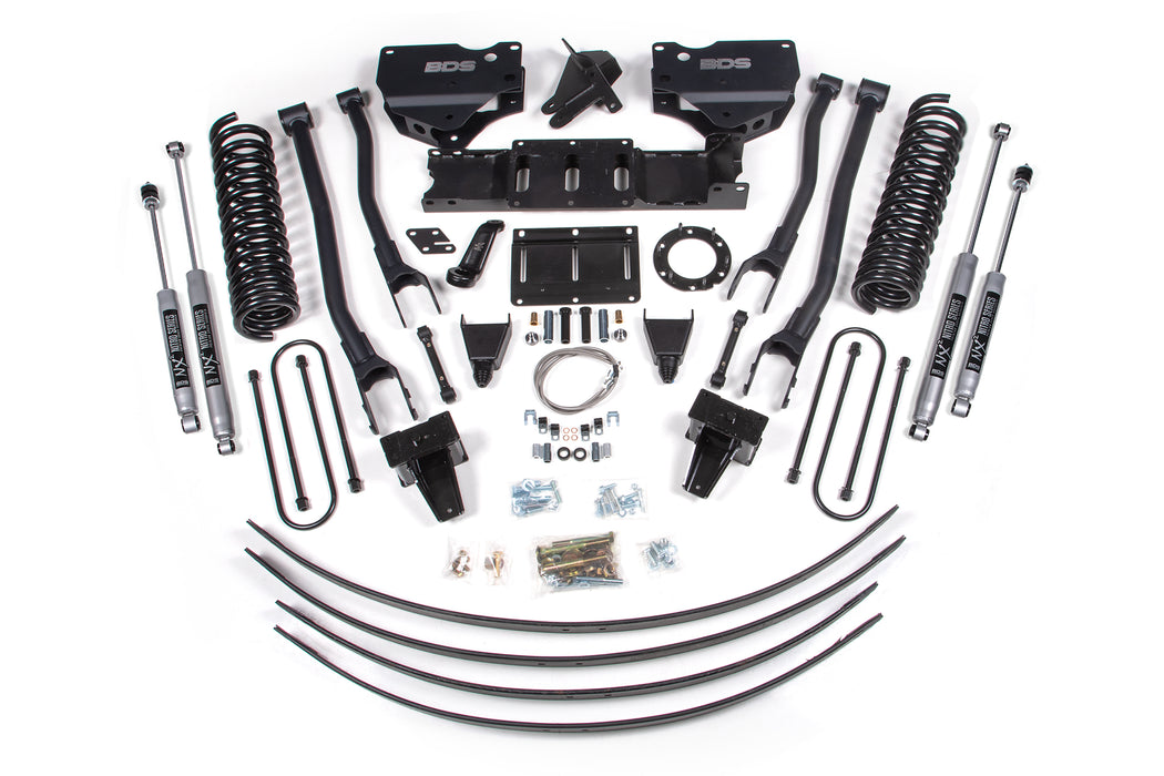 BDS 8" Lift Kit | w/ 4-Link Ram 3500 19-24 4WD Diesel With Factory Rear Overload Leaf 6 Bolt