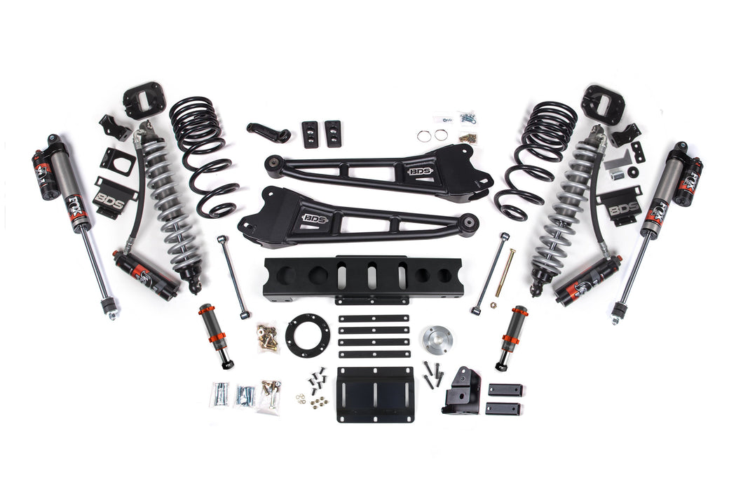 BDS 14-18 Ram 2500 4WD 4" Radius Arm Suspension Lift Kit, 2.5" Rear, Coil Spring, Diesel - Fox 2.5 Performance Elite Series C/O Front, FOX 2.0 Front Bump, Fox 2.5 Performance Elite Series Rear
