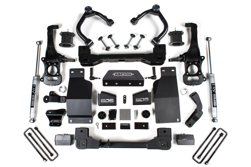 BDS 4" Lift Kit | Silverado/Sierra 1500 19-24 4WD Diesel Fox 2.0 Performance