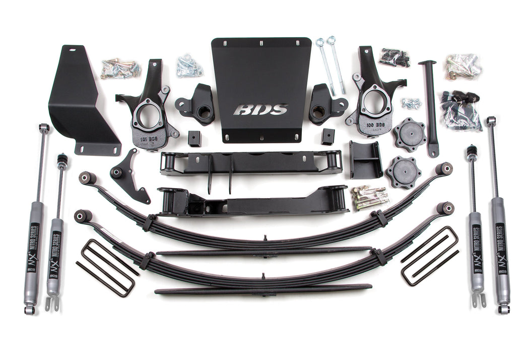 BDS 99-06 Chevy Silverado or GMC Sierra 1500 4WD 6" Lift Kit Rear Lift: Leaf Springs