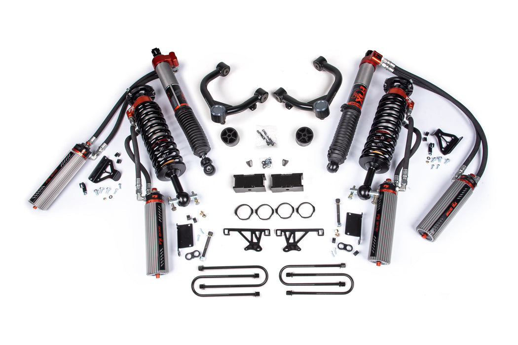 BDS 25-26 Chevy Tb/GMC AT4 1500 4WD 1.0" Suspension Lift Kit, 0.5" Rear, Block - Fox 3.0 Factory Race Series C/O Front, Fox 3.0 Factory Race Series Rear